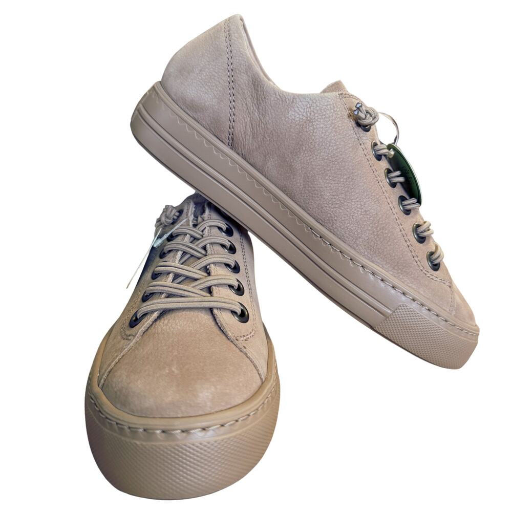Paul Green Hadley Sneaker 🤎 Alpaca Taupe Nubuck – Size 6.5 – NWT